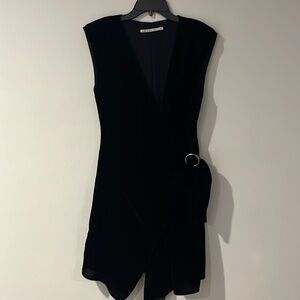 Madison Marcus wrap velvet dress